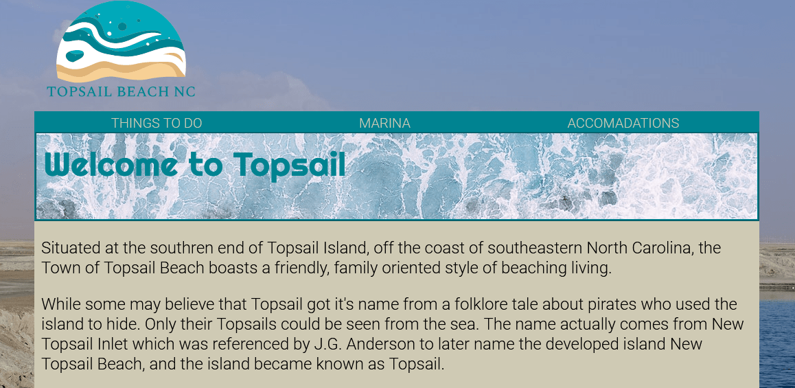 redesign of topsail beach